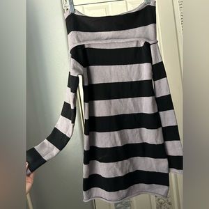 Black and grey small dress, no brand